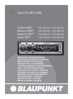 Blaupunkt Canberra-SD-27 - Owners Manual